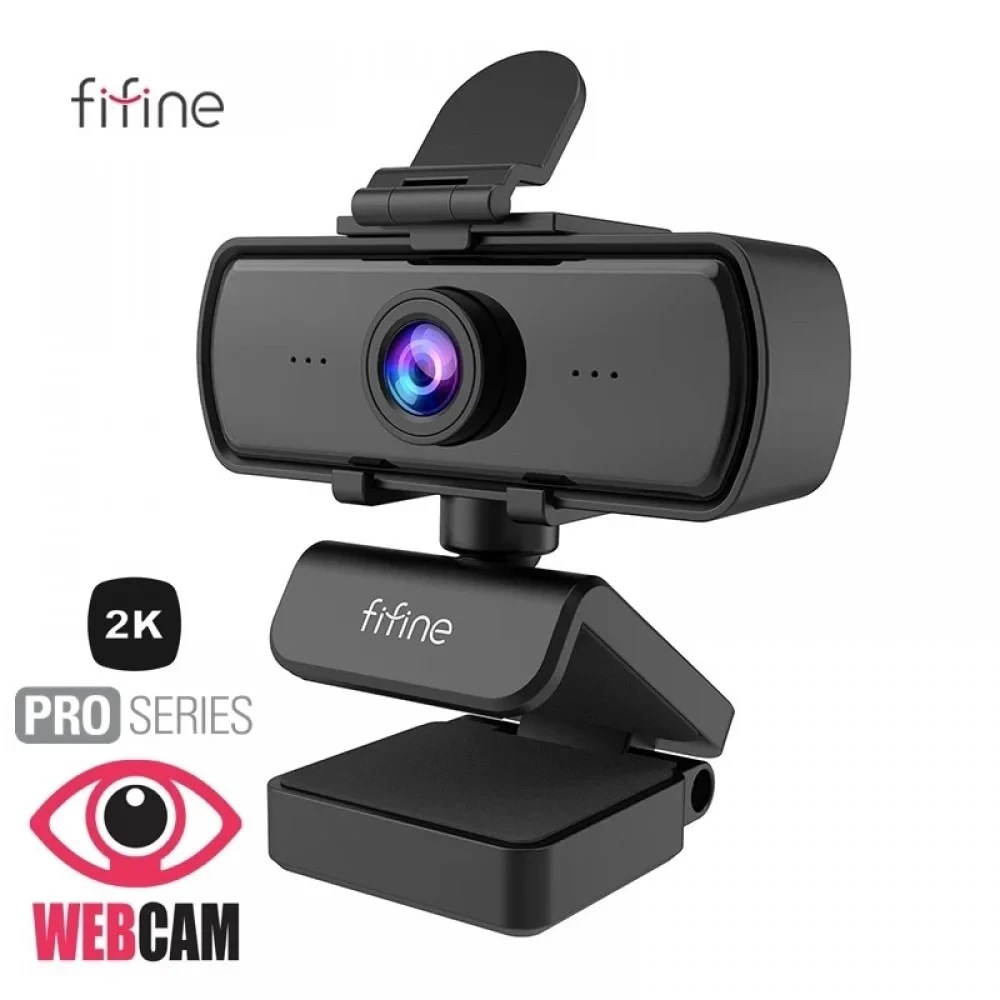 Fifine K420 Webcam 1440P, 2K Web Camera With Privacy Mode & Tripod